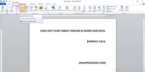 Cara Mudah Edit Scan Tanda Tangan di Word dan Excel